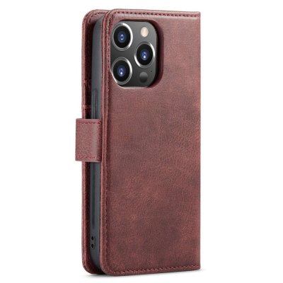 Köp DG.MING 2-in-1 Magnet Wallet iPhone 15 Pro Red Online