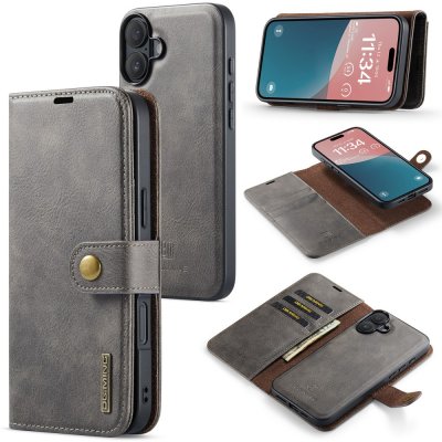 Magnet Wallet iPhone 16 Plus Brown