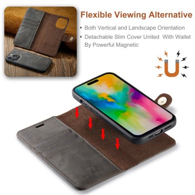 Magnet Wallet iPhone 16 Pro Max Brown