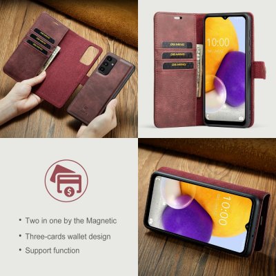 Köp DG.MING 2-in-1 Magnet Wallet Samsung Galaxy A13 Red Online
