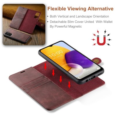 Köp DG.MING 2-in-1 Magnet Wallet Samsung Galaxy A13 Red Online