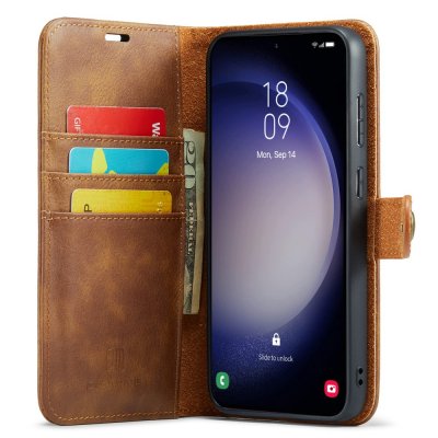Magnet Wallet Case Samsung Galaxy A15 Cognac