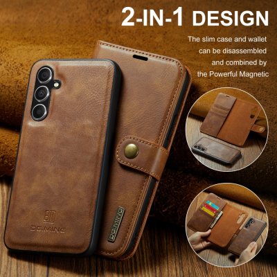 Magnet Wallet Case Samsung Galaxy A15 Cognac