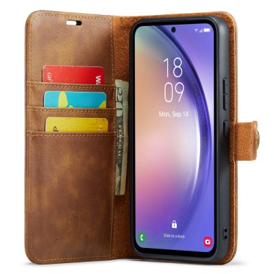 Magnet Wallet Case Samsung Galaxy A54 Cognac
