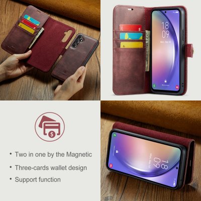 Magnet Wallet Case Samsung Galaxy A54 Red
