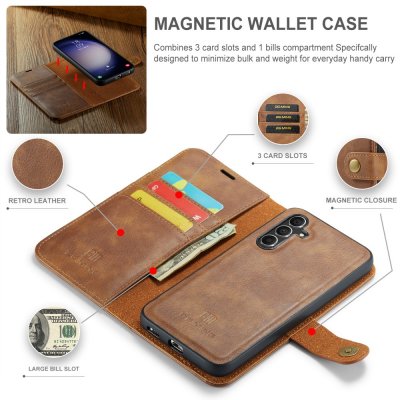 Magnet Wallet Case Samsung Galaxy A36 Cognac