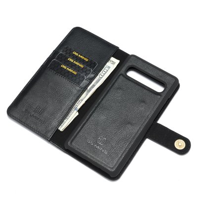 DG.MING 2-in-1 Magnet Wallet Samsung Galaxy S10 Black - Techhuset.se