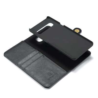DG.MING 2-in-1 Magnet Wallet Samsung Galaxy S10 Black - Techhuset.se