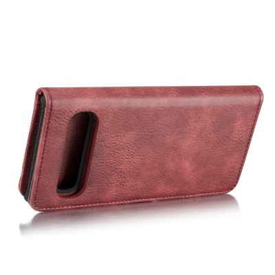 DG.MING 2-in-1 Magnet Wallet Samsung Galaxy S10 Red - Techhuset.se