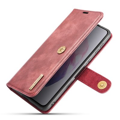 DG.MING 2-in-1 Magnet Wallet Samsung Galaxy S21 Plus Red - Techhuset.se