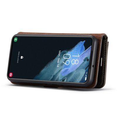 Köp DG.MING 2-in-1 Magnet Wallet Samsung Galaxy S23 Brown Online