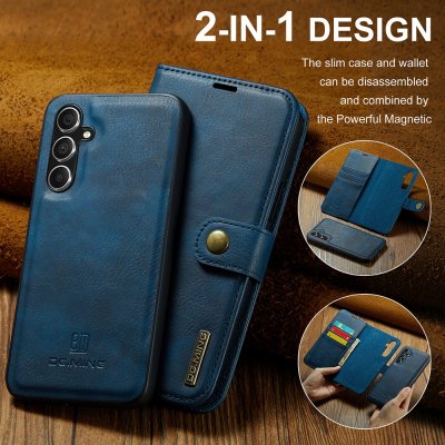 Köp DG.MING 2-in-1 Magnet Wallet Samsung Galaxy S23 FE Blue Online