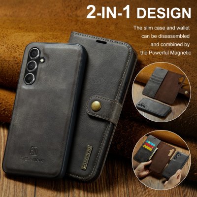 Köp DG.MING 2-in-1 Magnet Wallet Samsung Galaxy S23 FE Brown Online