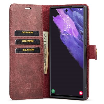 Köp DG.MING 2-in-1 Magnet Wallet Samsung Galaxy S23 Ultra Red Online