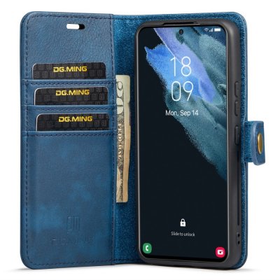 Köp DG.MING 2-in-1 Magnet Wallet Samsung Galaxy S24 Blue Online