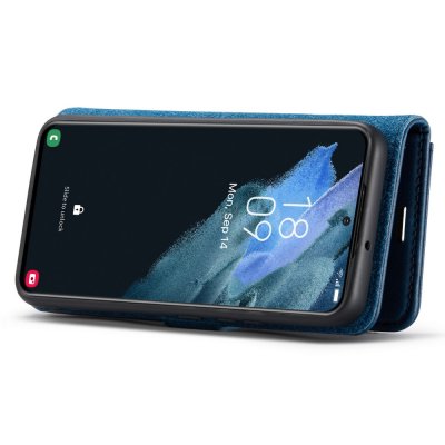 Köp DG.MING 2-in-1 Magnet Wallet Samsung Galaxy S24 Blue Online