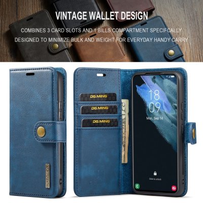 Köp DG.MING 2-in-1 Magnet Wallet Samsung Galaxy S24 Blue Online