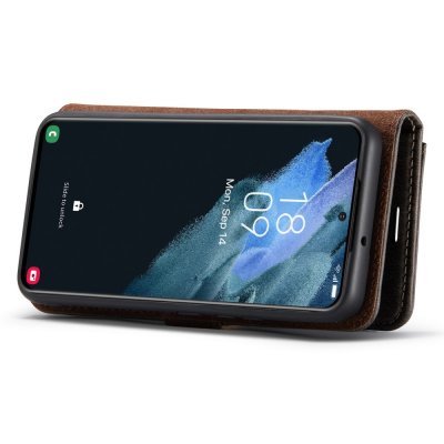 Köp DG.MING 2-in-1 Magnet Wallet Samsung Galaxy S24 Brown Online