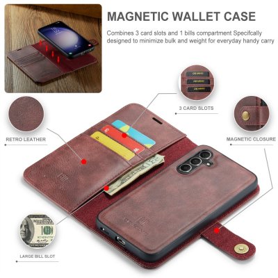 Magnet Wallet Samsung Galaxy S24 FE Röd