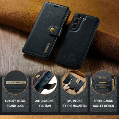 Köp DG.MING 2-in-1 Magnet Wallet Samsung Galaxy S24 Plus Black Online