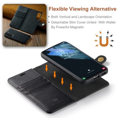 Köp DG.MING 2-in-1 Magnet Wallet Samsung Galaxy S24 Plus Black Online
