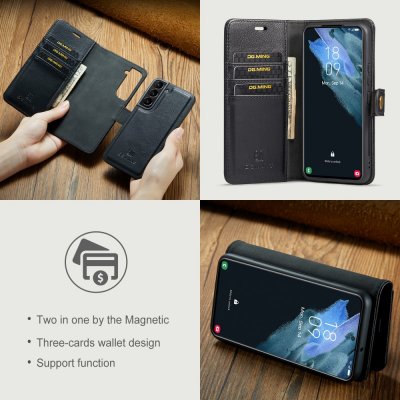Köp DG.MING 2-in-1 Magnet Wallet Samsung Galaxy S24 Plus Black Online
