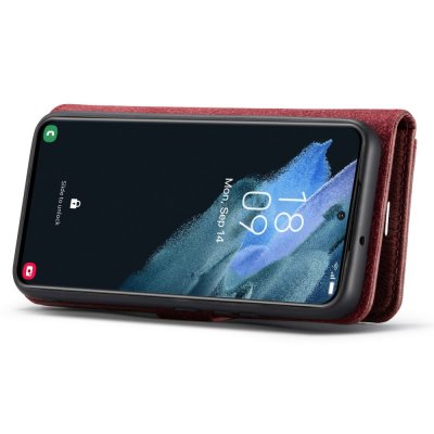 Köp DG.MING 2-in-1 Magnet Wallet Samsung Galaxy S24 Plus Red Online