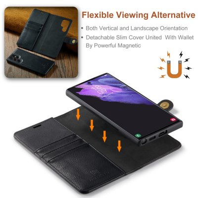 Köp DG.MING 2-in-1 Magnet Wallet Samsung Galaxy S24 Ultra Black Online