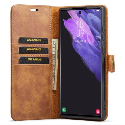 Köp DG.MING 2-in-1 Magnet Wallet Samsung Galaxy S24 Ultra Cognac Online