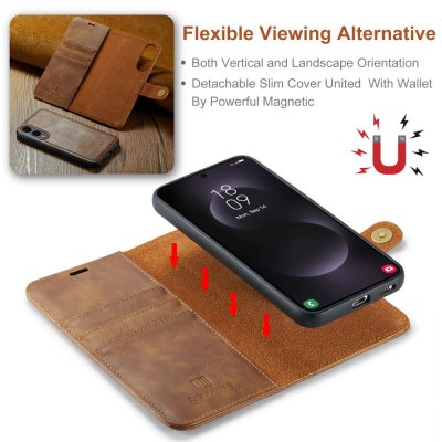 Magnet Wallet Samsung Galaxy S25 Edge Cognac