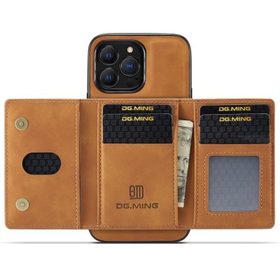 Köp DG.MING 2 in 1 Magnetic Card Slot Case iPhone 15 Pro Max Cognac Online
