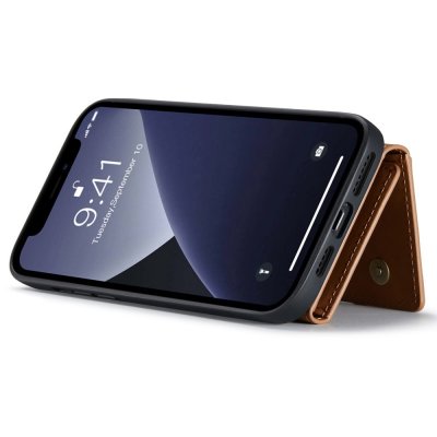 Köp DG.MING 2 in 1 Magnetic Card Slot Case iPhone 15 Pro Max Cognac Online