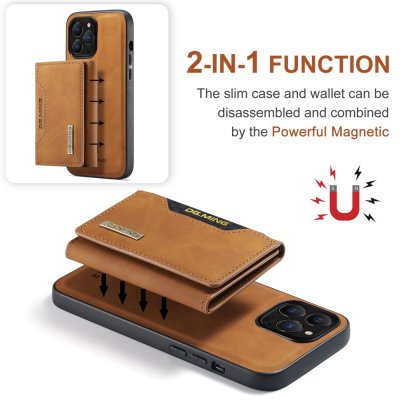 Köp DG.MING 2 in 1 Magnetic Card Slot Case iPhone 15 Pro Max Cognac Online