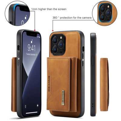 Köp DG.MING 2 in 1 Magnetic Card Slot Case iPhone 15 Pro Max Cognac Online