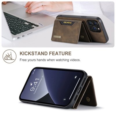 Magnetic Card Slot Case iPhone 16 Pro Brown
