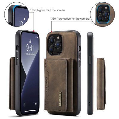 Magnetic Card Slot Case iPhone 16 Pro Brown