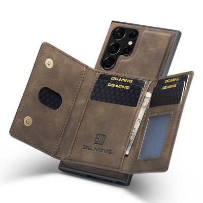 Köp DG.MING 2 in 1 Magnetic Card Slot Case Samsung Galaxy S23 Ultra Brown Online