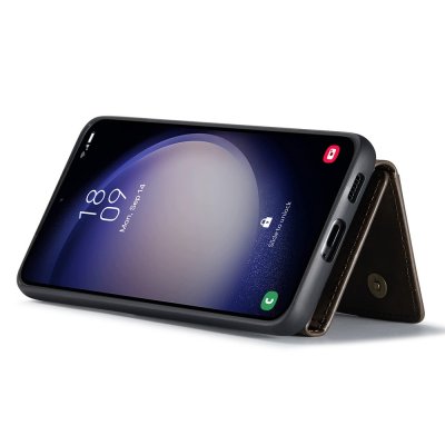 Magnetic Card Slot Case Samsung Galaxy S25 Brown