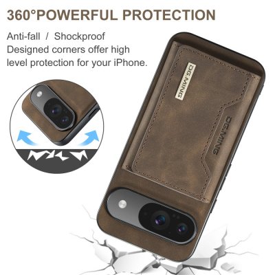 Magnetic Card Slot Case Google Pixel 9 Pro Brown