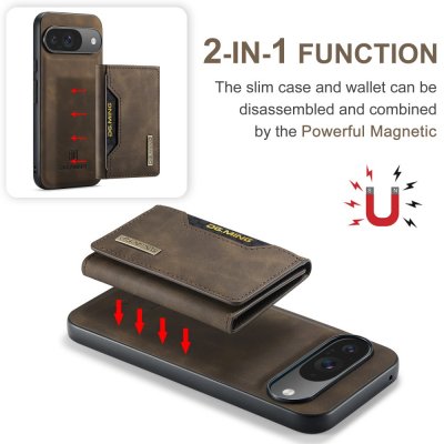 Magnetic Card Slot Case Google Pixel 9 Pro Brown