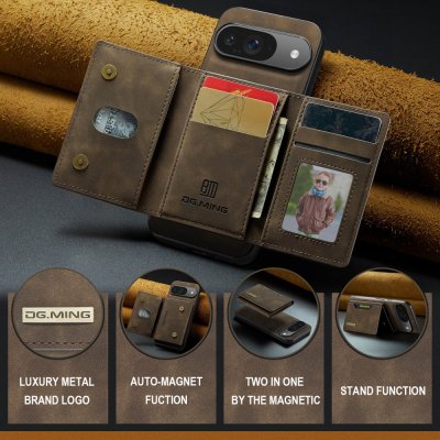 Magnetic Card Slot Case Google Pixel 9 Pro Brown