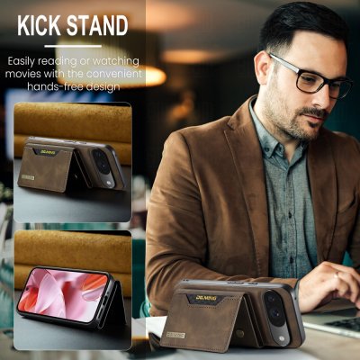 Magnetic Card Slot Case Google Pixel 9 Pro Brown