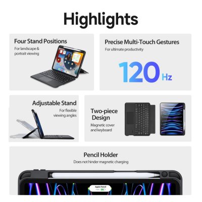 Bluetooth-tangentbord Fodral iPad Pro 11 1st Gen (2018)