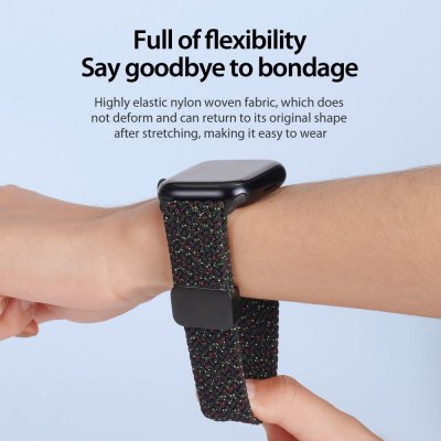 Köp Dux Ducis Elastic Nylon Woven Strap Apple Watch 38/40/41 mm Black Unity Online