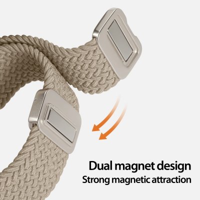 Köp Dux Ducis Elastic Nylon Woven Strap Apple Watch 42/44/45 mm Beige online