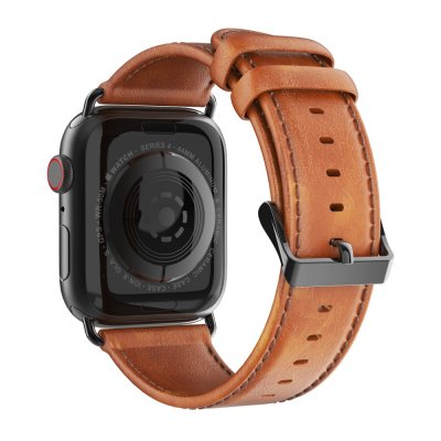 Dux Ducis Läderarmband Apple Watch Series 11 46mm Cognac - bakvy