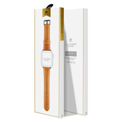 Köp Dux Ducis Läderarmband Apple Watch Ultra 3 49mm Cognac Online