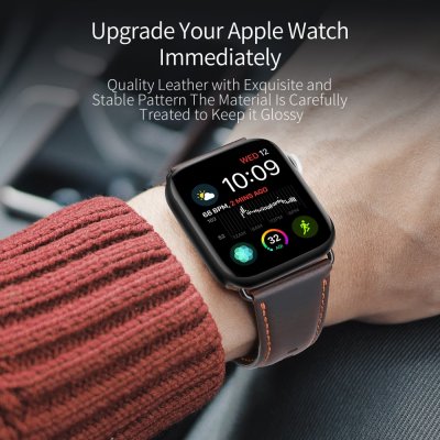 Köp Dux Ducis Läderarmband Apple Watch 45mm Series 9 Brun Online
