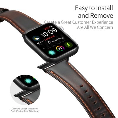 Köp Dux Ducis Läderarmband Apple Watch Ultra 3 49mm Brun Online