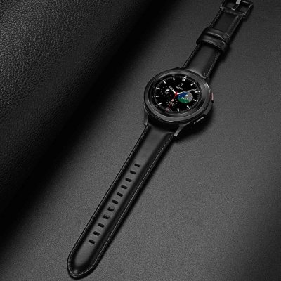 Köp Dux Ducis Läderarmband Samsung Galaxy Watch 6 Classic 47mm Svart Online